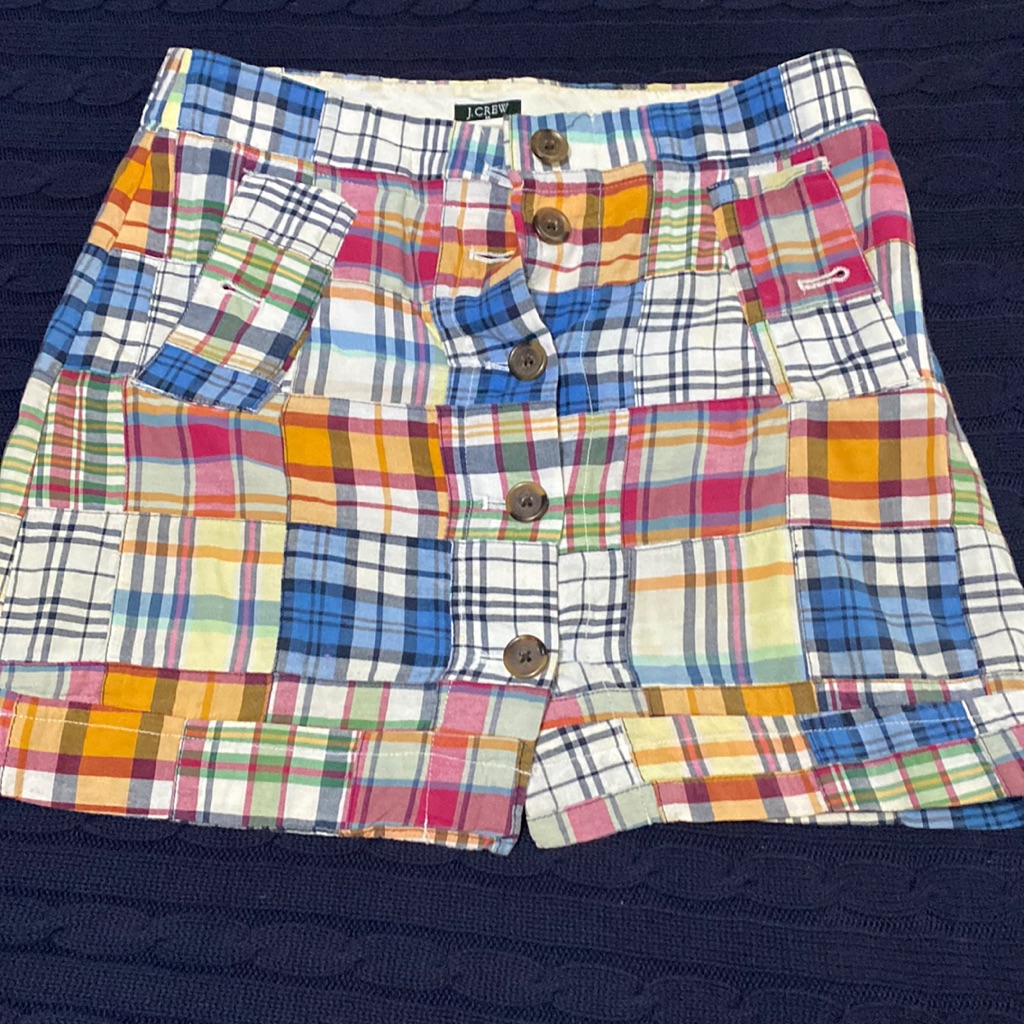 Previously Loved Jcrew Madras Skirt Previously Loved Jcrew Madras Skirt